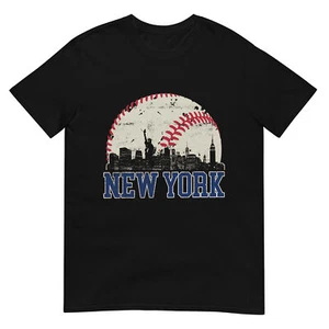 New York Retro Baseball Lover Met At Game Day T-Shirt - Bild 1 von 17