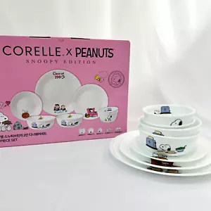 CORELLE x PEANUTS Snoopy 2-Person Brunch Dinnerware Set – 7 Pieces / FedEx - Picture 1 of 11