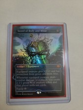 Sword Of Body And Mind *Borderless Art Foil* Mtg Double Masters Booster Fresh