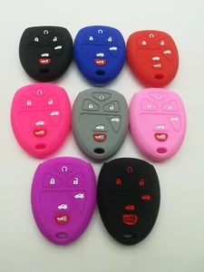 Silicone Fob Key Cover for Chevrolet Suburban Tahoe GMC Acadia Yukon Cadillac - Bild 1 von 42