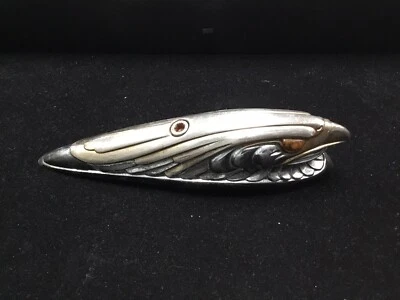 Ornamento de capô frontal universal vintage cromado/ouro águia - Imagem 1 de 4