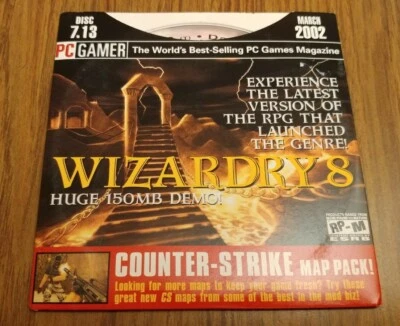 PC Gamer Demo Disc 7.13- March 2001 - Wizardry 8 - Counter Strike Map Pack - Image 1 of 3