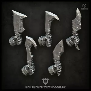 Five Models Orc Blades (Left) Puppetswar S397 - Picture 1 of 3