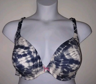 Sujetador Cacique Tie Dye con aros ligeramente acolchado Boost Plunge 46C Foto 1 de 4