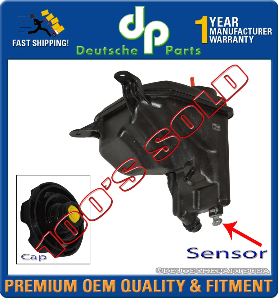BMW 17137640514 tanque de expansão de transbordamento reservatório de líquido de arrefecimento + tampa + conjunto de sensor de nível - Imagem 1 de 3