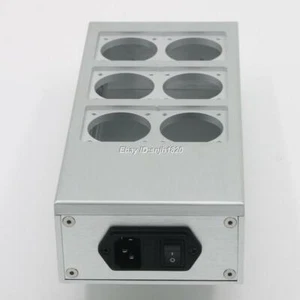 Estuche de alimentación completo de aluminio HIFI UE 6 tomas de corriente estándar europeo + interruptor - Imagen 1 de 2