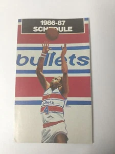 Washington Bullets 1986-87 Washington Capitals Pocket Schedule Moses Malone - Picture 1 of 4