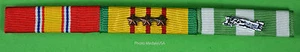 Vietnamkrieg Band Bar Gestell - Nationale Verteidigung, Kampagne, Service & 3 Sterne - Bild 1 von 2