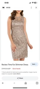 Review Dress Size 12 Time For shimmer Brown Pink Sparkling Good Condition Sequin - Picture 1 of 5