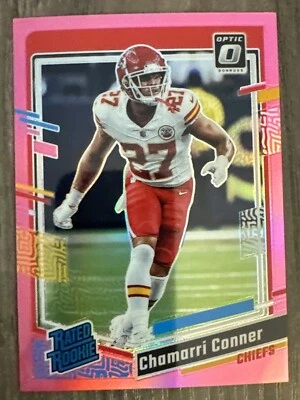 2023 Panini Donruss Optic Rated Rookie Pink Prizm Chiefs Chamarri Conner #255 - Image 1 of 2