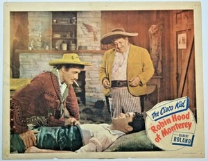 1947 The Cisco Kid Robin Hood Of Monterey Gilbert Roland, tarjeta de lobby occidental de colección - Imagen 1 de 1
