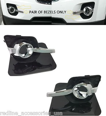 PASSENGER & DRIVER SIDE PAIR FOG LIGHT BEZELS FOR FITS 2010-15 EQUINOX OE STYLE Foto 1 de 3