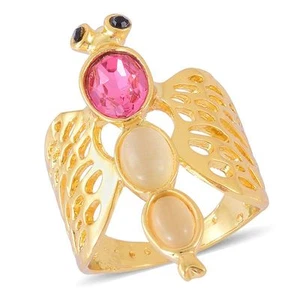 DRAGONFLY CRYSTAL RING 8.5 #dragonflyrings #crystalrings #rings #ring #size8ring - Picture 1 of 4