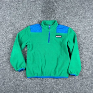 Vineyard Vines Sweater Youth L Green Long Sleeve Fleece Pullover 1/4 Zip Boys - Picture 1 of 10