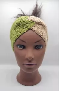 Gestrickte Damen zweifarbiges Stirnband - Bild 1 von 2