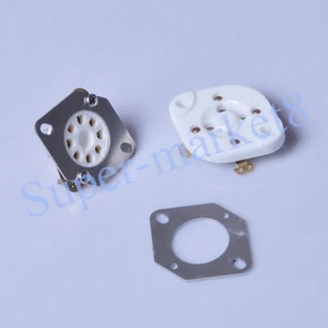 Enchufe de tubo adaptador de placa de acero inoxidable de 4 pines a 8 pines 300B a KT88 EL34 amplificador 2 piezas - Imagen 1 de 3
