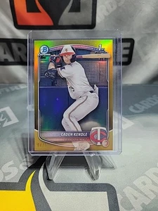 2025 Bowman Chrome Caden Kendle True Gold Refractor /50 Twins Prospect RC - Picture 1 of 3