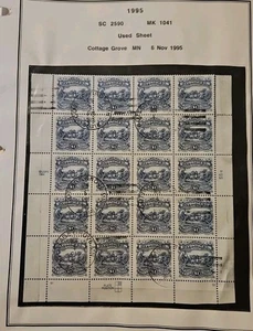 Bloque de 20 - S Burgoyne Surrender at Saratoga $1 SELLOS SC#2590 Usados - Imagen 1 de 3