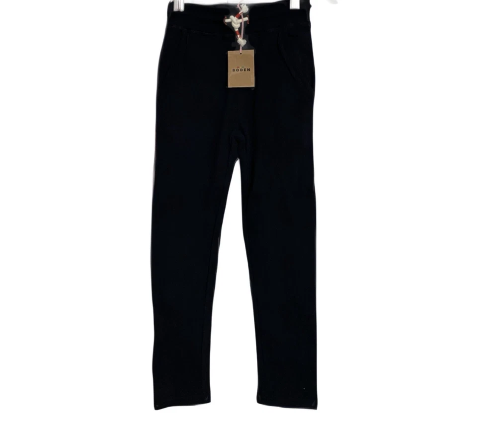 NWT Mini Boden Pull-On Black Stripe Sweatpants Boys Size 6-7 yrs. - Image 1 of 4