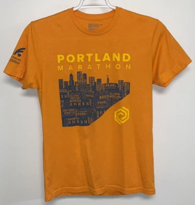 Portland Marathon Short Sleeve T-Shirt Men's Medium Orange - Image 1 of 2