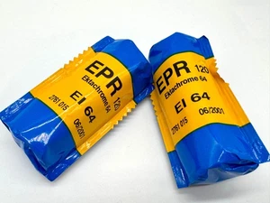 2 Rolls Kodak Ektachrome 64T 120 Film Tungsten Color Slide Film, 2001 - Frozen - Picture 1 of 2