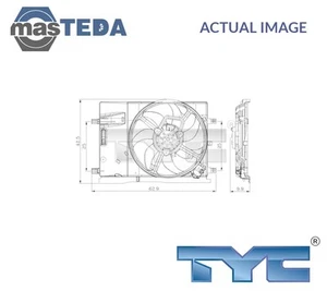 809-0018 ENGINE COOLING RADIATOR FAN TYC FOR OPEL CORSA D,CORSA E,ADAM - Picture 1 of 5