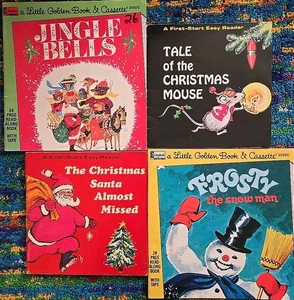 Vtg 70s Children's Christmas Book Lot - Xmas Mouse,  Frosty, Jingle Bells, Santa - Picture 1 of 23
