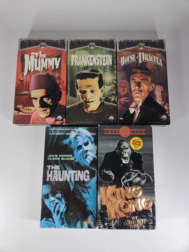 Universal Monsters The Haunting King Kong VHS Lot of 5 Classic Horror Movies Foto 1 de 2