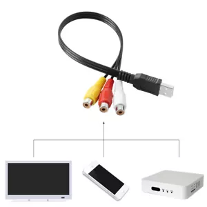 M/F HDTV TV Converter Cable AV Cord USB Male To 3-RCA Female Video Adapter - Picture 1 of 7