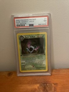 2000 Pokemon Team Rocket Dark Golbat 1st Edition Holo #7/82 PSA 7 NM