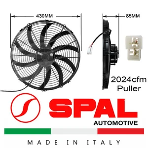 Spal 16" Thermo Fan Skew Blade 12v Puller 2024CFM Low Profile High Perf m3h - Picture 1 of 2