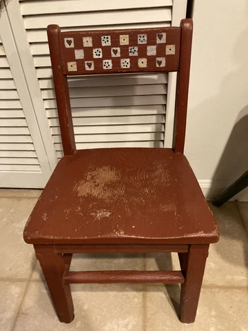 Antique hand made child’s chair one of a kind Cover