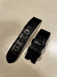 Authentic Officine Panerai 22mm Black Alligator Watch Strap Band OEM - Picture 1 of 10