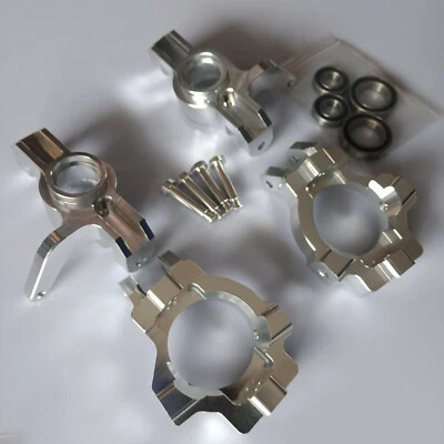 Alloy Front Steering Wheel Hub Carrier + C Base Block for Rovan LT Losi 5ive-t - Image 1 of 3