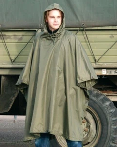 Mil-Tec OD Ripstop Poncho 83"x59" Polyvinyl Chloride Coated Ripstop Fabric 4458 - Picture 1 of 1