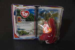 DE COLECCIÓN TY TEENIE BEANIES MCDONALDS DINOSAUR TRIO T-REX 2000 PELUCHE - Imagen 1 de 2