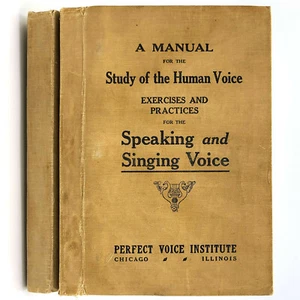 Manual for Study of Human Voice 1918 Eugene Feuchtinger ~Singing Vocal Elocution - Foto 1 di 7