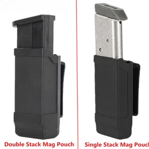 Tactical Single/Double Stack Magazine Pouch Mag Holder for 1911/9mm To .45 Cal - Picture 1 of 13