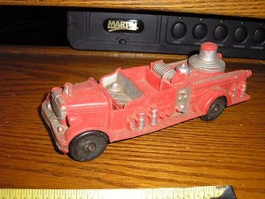 RARE Vintage 1/32 ? 7 1/4" Rubber soft like Fire Engine Foreign Truck Free Ship - Picture 1 of 4
