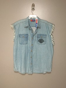 Las mejores ofertas en Denim Harley-Davidson camisas con botones Informal Sin  mangas para hombres | eBay