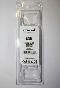 Crucial 8GB DDR4 2400 MHz PC4-19200 SODIMM 260-Pin Laptop Memory - Sealed - Picture 1 of 1