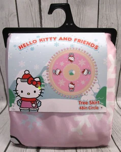 Hello Kitty Pink Christmas Tree Skirt 48in Circle Round NWT Holiday Decor - Picture 1 of 5