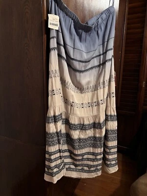 tasha polizzi wanderlust skirt, champagne and indigo size large - Image 1 of 2