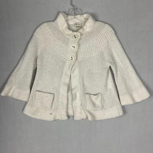Cardigan donna Forever maglione tre bottoni manica lunga bianco taglia media - Foto 1 di 17