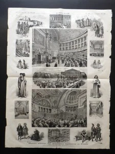 LE JOURNAL ILLUSTRE 1879 HISTOIRE DES ASSEMBLEES LEGISLATIVES (78 x 57 cms) - Imagen 1 de 4