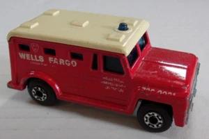 Used Loose Matchbox #69 Armored Truck Superfast 1978 Red Wells Fargo - Picture 1 of 4
