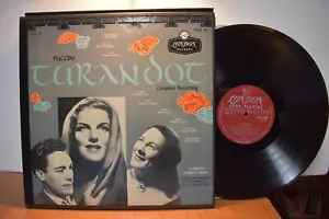 Inge Borkh Mario del Monaco Puccini Turandot Complete Recording 3 LP box set - Imagen 1 de 2