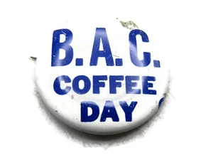 Botón de día café B.A.C azul y blanco - Imagen 1 de 4