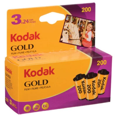 Kodak Gold 200 135 Film 24 Exposures 3 Pack - image 1 of 2