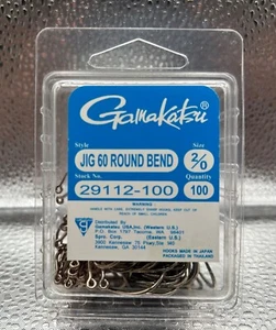 Gamakatsu Jig 60 Round Bend 2/0 (100count) - Picture 1 of 2